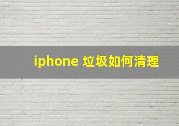 iphone 垃圾如何清理